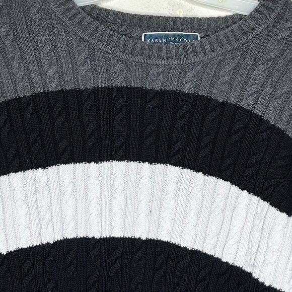 Karen Scott‎ Striped Sweater - Picture 2 of 6